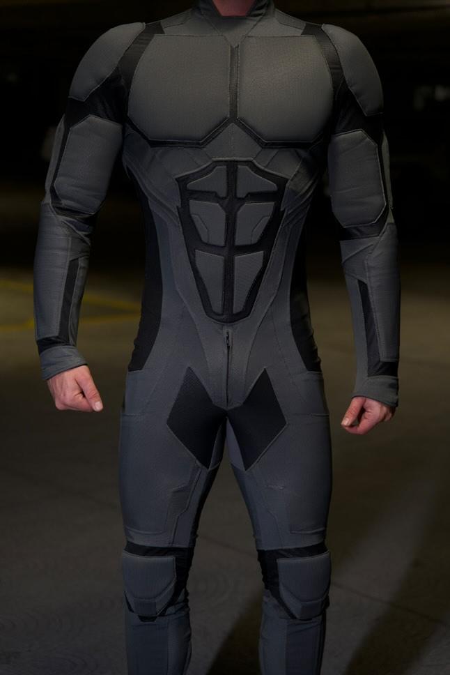 Custom Screen-Printed Spandex Suit – Perfect Base for Batman, Red